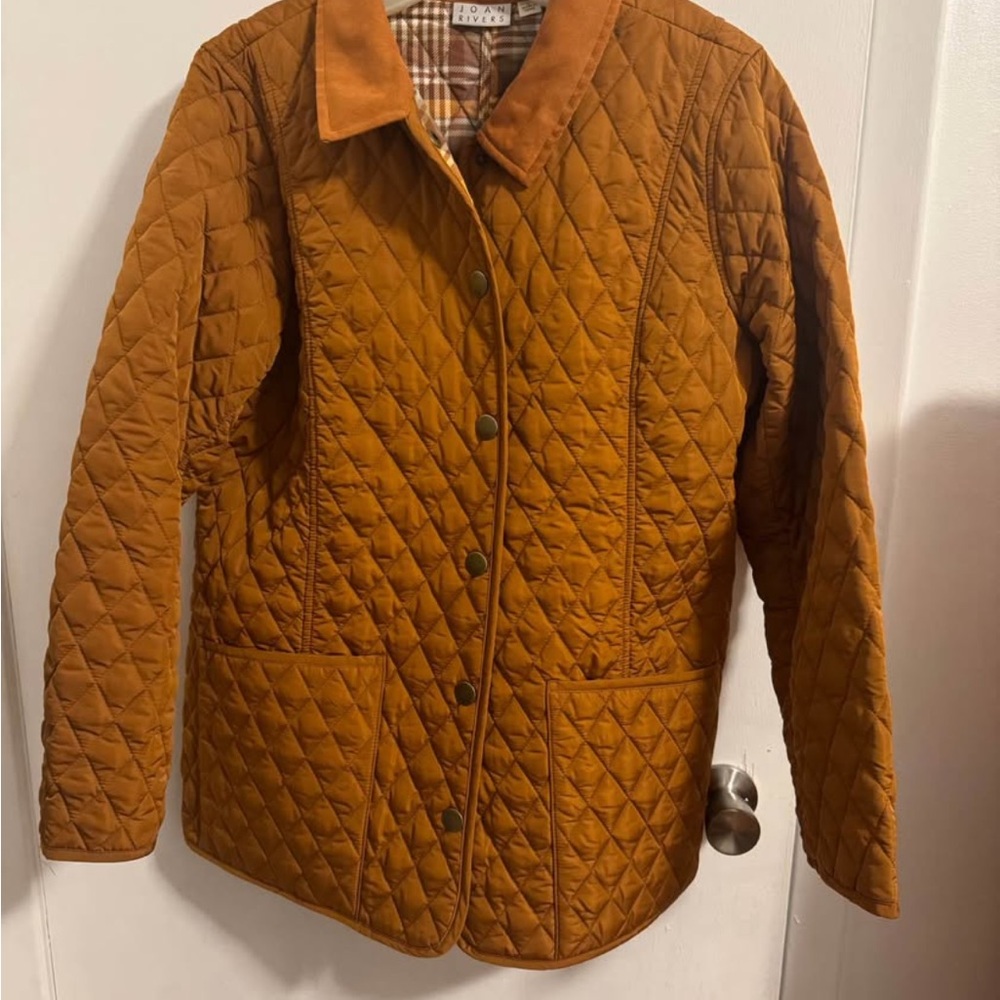 Joan Rivers Quilted Tan Utility Jacket